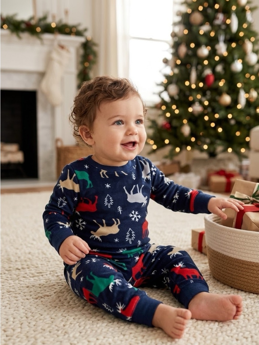 NWT Cat & Jack 2pc Moose Pajamas